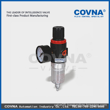 Overflow type Manual Drain air filter regulator with gauge